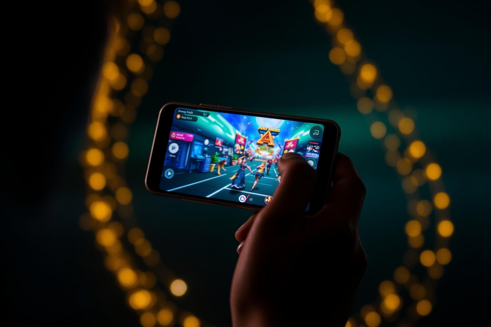 Player enjoying the Mulu Wins mobile gaming app on an Android phone